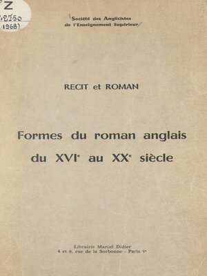 cover image of Formes du roman anglais du XVIe au XXe siècle